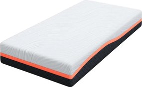 vidaXL Στρώμα Λευκό και Γκρι 90 x 200 cm Ζακάρ ύφασμα