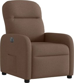 vidaXL Πολυθρόνα Ανακλινόμενη Ηλεκτρική Καφέ Υφασμάτινη