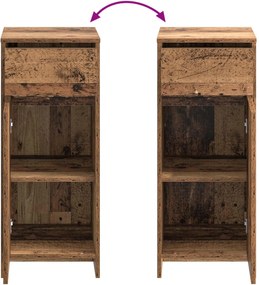 vidaXL Ντουλάπι Μπάνιου Παλαιωμένο ξύλο 35 x 36,5 x 85 εκ.