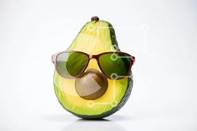 Σετ των 2 Intra Συλλεκτικό Ξύλινο Παζλ Plywood 4mm - Avocado φορώντας γυαλιά ηλίου Σε Ξύλινο Κουτί - Διαστάσεις: 10x10 cm – 25 κομμάτια