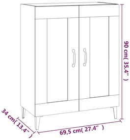 ΝΤΟΥΛΑΠΙ ΓΚΡΙ SONOMA 69,5 X 34 X 90 ΕΚ. ΑΠΟ ΕΠΕΞΕΡΓΑΣΜΕΝΟ ΞΥΛΟ 817343