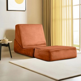 1-Seat Sofa-Bed Origami Convertable - Orange Orange