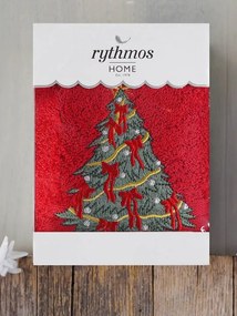 ΠΕΤΣΕΤΑ ΠΡΟΣΩΠΟΥ ΚΟΥΤΙ RYTHMOS CHRISTMAS TERRY GIFT ΕΛΑΤΟ 50X90 ΚΟΚΚΙΝΟ