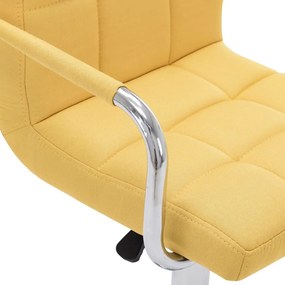 vidaXL Καρέκλες Μπαρ 2 τεμ. Κίτρινες Υφασμάτινες