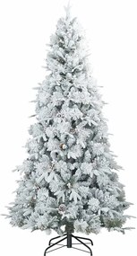 vidaXL Τεχνητό Χριστουγεννιάτικο Δέντρο με Χιόνι με βάση Λευκό 180 cm