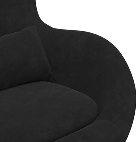 vidaXL Κάθισμα-αυγό Μαύρο 63 x 73 x 90 εκ Βελούδο