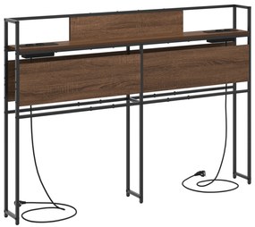 vidaXL Κεφαλάρι Αποθήκης Καφέ δρυς 120 cm Επεξεργασμένο ξύλο