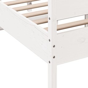 vidaXL Σκελετός Κρεβ. Χωρίς Στρώμα Λευκό 120x200 εκ Μασίφ Πεύκο