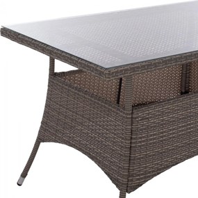Τραπέζι Military μεταλλικό Rattan γκρι 120x70x75Υ εκ. 120x70x75 εκ.