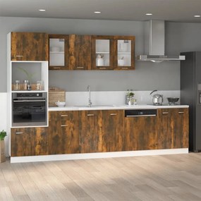 vidaXL Ντουλάπι Φ. Μικροκιμάτων Lyon Καπνιστή Δρυς 60x57x207εκ.