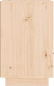 VidaXL Κομοδίνο Λευκό 40 x 34 x 55 εκ. από Μασίφ Ξύλο Πεύκου