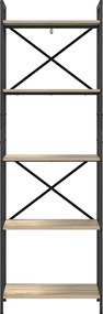 vidaXL Ράφι Βιβλίων Δρύς Sonoma 56 x 34 x 171 εκ Επεξεργασμένο ξύλο