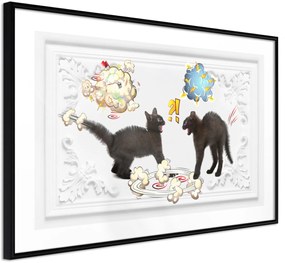Αφίσα - Cat Fight - 45x30 - Μαύρο - Χωρίς πασπαρτού