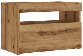 vidaXL ντουλάπι τηλεόρασης  με φώτα LED Artisan Oak Κατασκευασμένο ξύλο