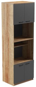Ντουλάπα κουζίνας Rowan σε oak-ανθρακί απόχρωση 60x42x182εκ Υλικό: 15mm melamine board 230-000136