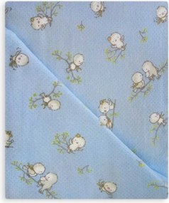 Φανελένια Σεντόνια Κούνιας (Σετ) Dimcol Birds 14 Blue