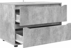 vidaXL Ντουλάπι αποθήκευσης Σκυρόδεμα Γκρι 80 x 48 x 57 εκ