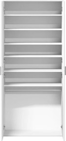 vidaXL Παπουτσοθήκη Λευκή 80x39x178 εκ. από Επεξεργασμένο Ξύλο