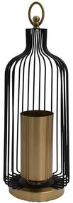 Κηροπήγιο 374-124-014 17x17x50cm Black-Bronze Metal