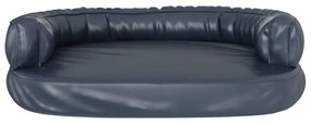 Εργονομικό Κρεβάτι Σκύλου Σκούρο Μπλε 88 x 65 εκ. Συνθετ. Δέρμα - Μπλε