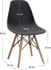 Σετ τραπεζαρία 5τμχ Rubes - Nova Megapap χρώμα λευκό - μαύρο Ø100x78εκ.