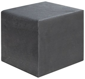 Σκαμπώ April Megapap βελούδινο χρώμα γκρι 40x40x40εκ.