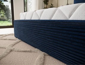 Επενδυμένο κρεβάτι Milora-Μπλε-140 x 200