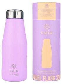 Θερμός Travel Flask Save The Aegean 350ml Lavender Purple 6.5x6.5x18.5cm