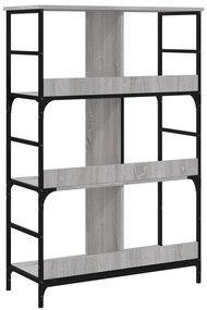 vidaXL Βιβλιοθήκη Γκρι Sonoma 78,5x33x117,5 εκ. Επεξεργασμένο Ξύλο