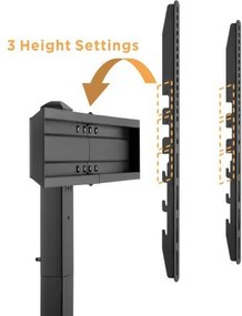 POWERTECH επιτραπέζια βάση τηλεόρασης PT-1328, 37-70", έως 40kg