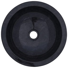 Έπιπλο Μπάνιου με Μαύρους Μαρμάρινους Νιπτήρες από Ξύλο Teak - Μαύρο