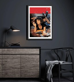 Πόστερ &amp;  Κάδρο Pulp Fiction - Mia Wallace MV052 40x50cm Μαύρο Ξύλινο Κάδρο (με πόστερ)