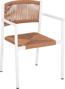 ΠΟΛΥΘΡΟΝΑ ΑΛΟΥΜΙΝΙΟΥ STER HM5786.11 ΛΕΥΚΗ-ΣΥΝΘ.RATTAN ΜΠΕΖ 55,5x53x78Υεκ.