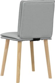 vidaXL Καρέκλες Τραπεζαρίας 2 τεμ Ανοιχτό Γκρι Υφασμάτινες