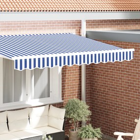 vidaXL Τέντα Valance της  για σκελετό 2.5 μ Μπλε και Λευκή 2.3x0.2 μ
