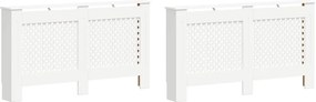 vidaXL Καλύμματα Καλοριφέρ 2 τεμ. Λευκά 152 x 19 x 81,5 εκ. από MDF