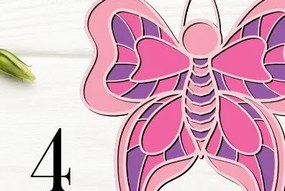 Σετ των 2 Intra απο ξύλο plywood 3mm-4mm πάχος Butterfly , Τέχνη διακόσμησης τοίχου Δίασταση 15x15 cm INTRAFABR-36786355