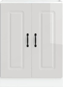 vidaXL Ντουλάπι βάσης νεροχύτη Kalmar Γυαλιστ. Λευκό 60x46x81,5 εκ.