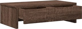 vidaXL Βάση Οθόνης με Συρτάρια Καφέ Δρυς 50x27x15 εκ. Επεξεργ. Ξύλο