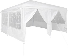 vidaXL Σκηνή Πάρτυ Λευκό 400 x 400 x 266 εκ Πολυαιθυλένιο