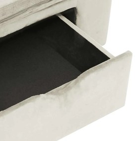 vidaXL Καναπές - Κρεβάτι Σκύλου με Συρτάρι Κρεμ 75x50x38 εκ. Βελουτέ