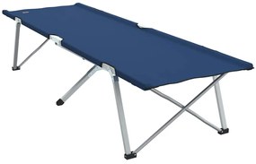 vidaXL Αναδιπλούμενο Κρεβάτι Κάμπινγκ Μπλε 194 x 62,5 x 42,5 εκ