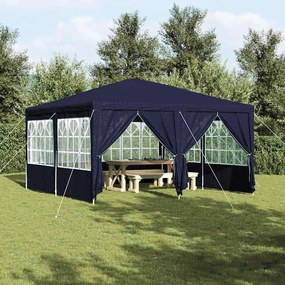 vidaXL Σκηνή Πάρτυ Μπλε, Λευκό 400 x 400 x 266 εκ Πολυεστέρας, Χάλυβας