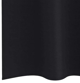 vidaXL Κουρτίνες με κουρτίνες 2 pcs Μαύρο 140x140cm Πολυεστέρας