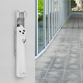 vidaXL Σταχτοδοχείο Επιτοίχιο από Ανοξείδωτο Ατσάλι