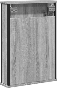 vidaXL Καθρέφτης Μπάνιου Ντουλάπι Γκρι Sonoma 42x12x60 εκ Επεξ. Ξύλο