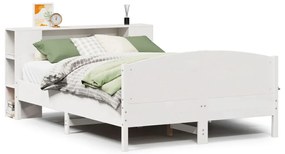 vidaXL Κρεβάτι Βιβλιοθήκη Χωρίς Στρώμα 120x200 εκ Μασίφ Ξύλο Πεύκο