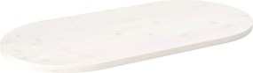 vidaXL Επιφάνεια Τραπεζιού Οβάλ Λευκή 110x55x2,5 εκ. Μασίφ Ξύλο Πεύκου