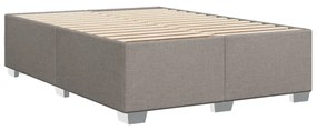 Κρεβάτι Boxspring με Στρώμα Taupe 160x200 εκ. Υφασμάτινο - Μπεζ-Γκρι