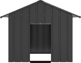 vidaXL Σπιτάκι σκύλου με οροφή 131x101x102 cm Γαλβανισμένος χάλυβας